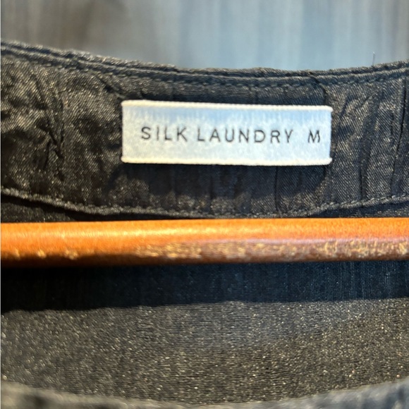 Silk black asymmetrical Dress - Picture 3 of 4